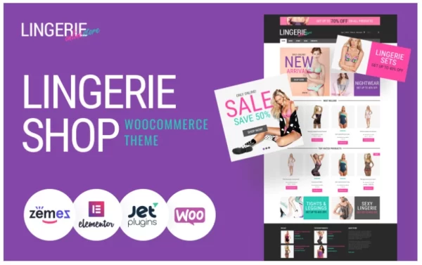 Feminine Lingerie WooCommerce Theme 1.0 GPL Theme