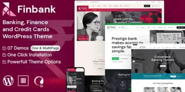Finbank Banking and Finance WordPress Theme 1.0 GPL Theme