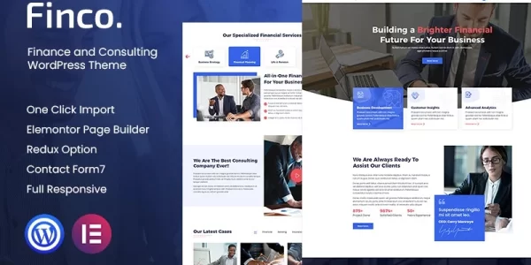 Finco Finance and Consultinge WordPress Theme 1.0.0 GPL Theme