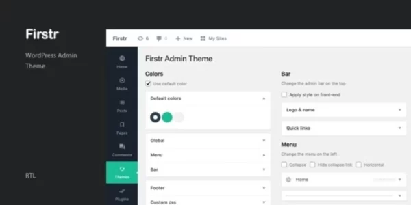 Firstr WordPress Admin Theme 4.0 GPL Plugins