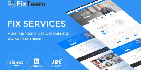 FixTeam Fix Services Multipurpose Classic WordPress Elementor Theme WordPress Theme 1.0.0 GPL Theme