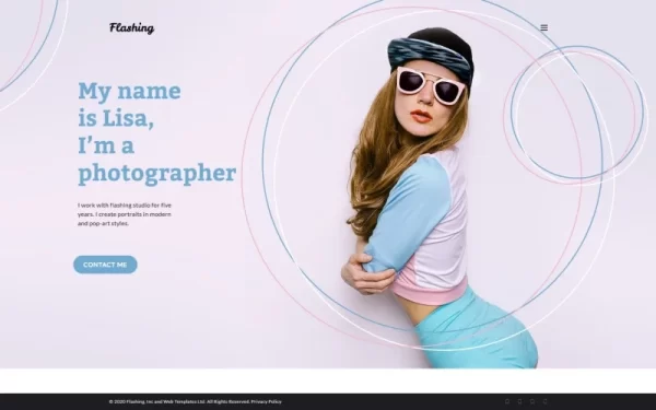 Flashing Photographer Portfolio WordPress Theme 1.0.0 GPL Theme