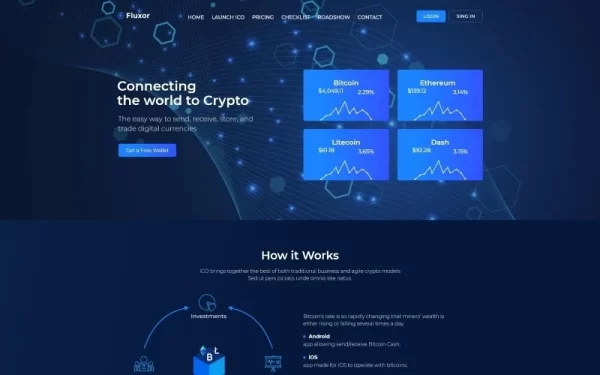 Fluxor Crypcocurrency Investment WordPress Elementor Theme WordPress Theme 1.0.0 GPL Theme
