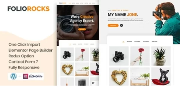 Foliorocks Minimal Portfolio WordPress Theme 1.0.0 GPL Theme