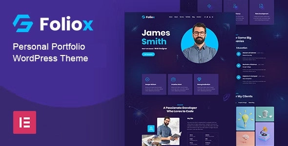 Foliox Personal Portfolio WordPress Theme 1.0 GPL Theme