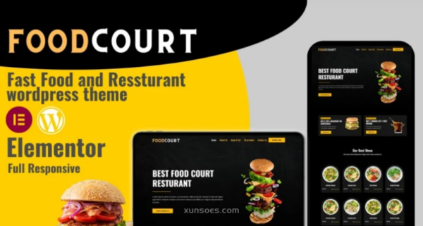 Foodcourt – Fast food Restaurants WordPress theme 1.0.0 GPL Theme