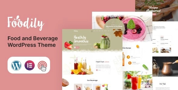 Foodily Food and Beverage WordPress Theme 1.0 GPL Theme
