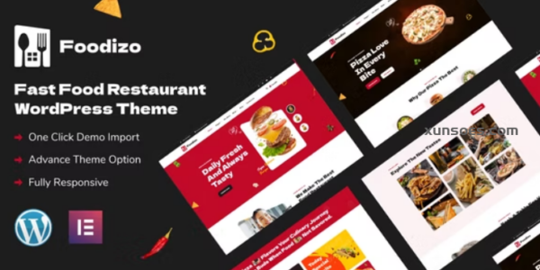 Foodizo Fast Food Restaurant WordPress Theme 1.0 GPL Theme