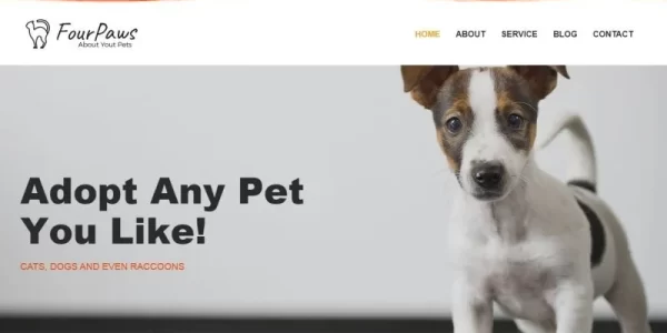Four Paws Pet Services Multipurpose Classic WordPress Elementor Theme WordPress Theme 1.0.0 GPL Theme