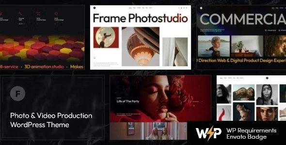 Frame Photo Video Production WordPress Theme 1.0.0 GPL Theme