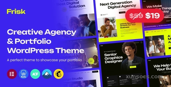 Frisk Creative Agency Portfolio WordPress Theme 1.0 GPL Theme