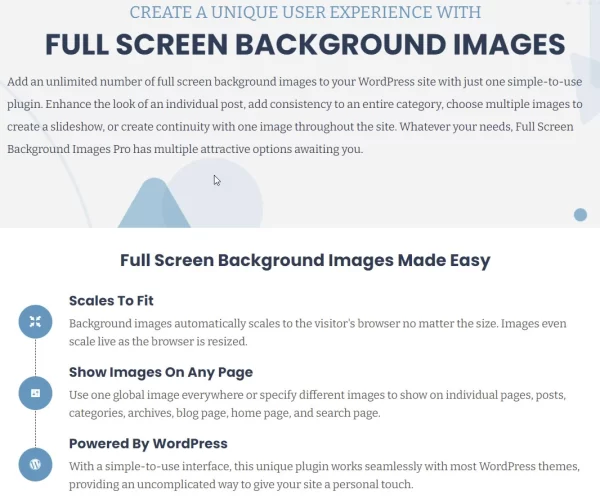 Full Screen Background Images Pro – by Amplify Plugins 2.5.0 GPL Plugins