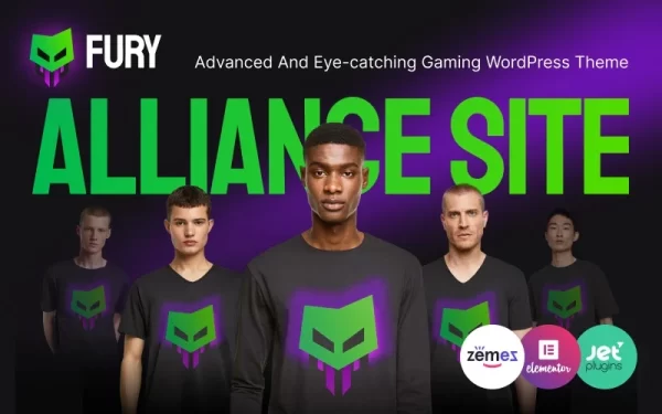 Fury Advanced And Eye-catching Gaming WordPress Theme 1.0.0 GPL Theme