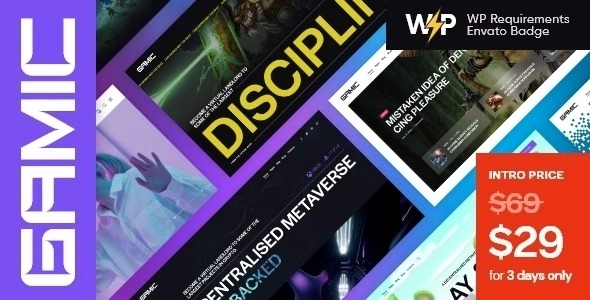 Gamic Metaverse Gaming Crypto WordPress Theme 1.3.0 GPL Theme