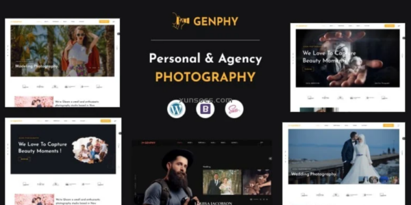 Genphy Photography WordPress Theme 1.0.0 GPL Theme