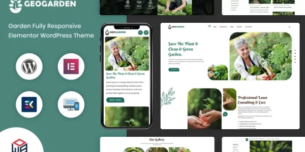 GeoGarden Gardening and Landscaping WordPress Elementor Theme WordPress Theme 1.0 GPL Theme