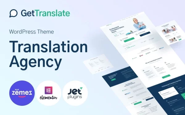 GetTranslate Translation Agency WordPress Theme 1.0.1 GPL Theme