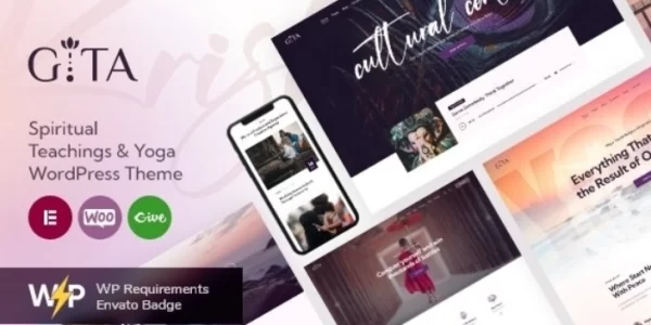 Gita Spiritual Teachings Yoga WordPress Theme 1.0 GPL Theme