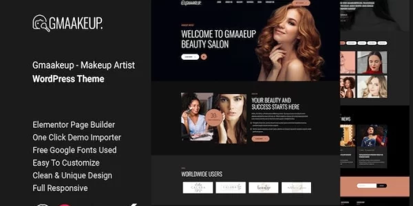 Gmaakeup Makeup Artist WordPress Theme 1.0.0 GPL Theme