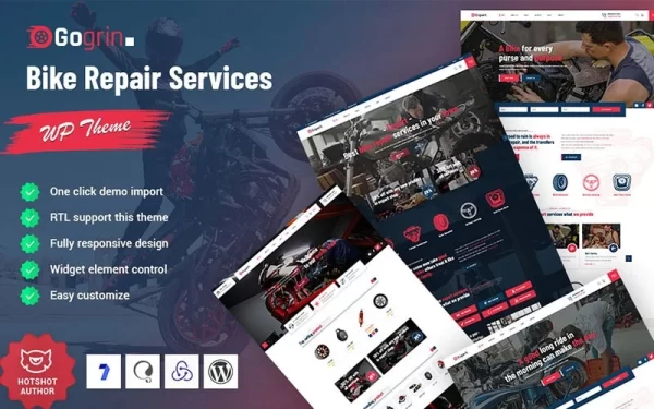 Gogrin Bike Repair Service WordPress Theme 1.0.0 GPL Theme