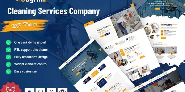 Gogrin Cleaning Service WordPress Theme 1.0.0 GPL Theme