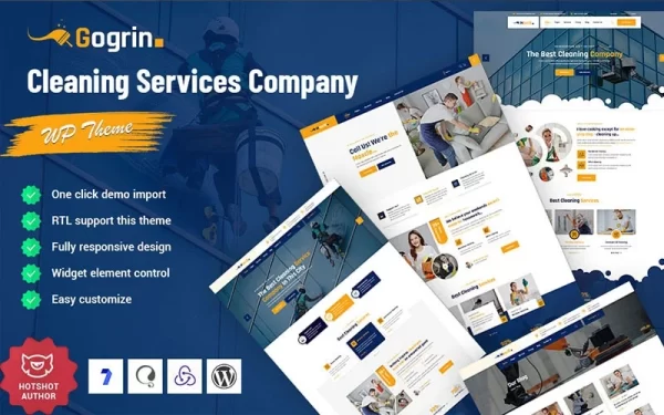 Gogrin Cleaning Service WordPress Theme 1.0.0 GPL Theme