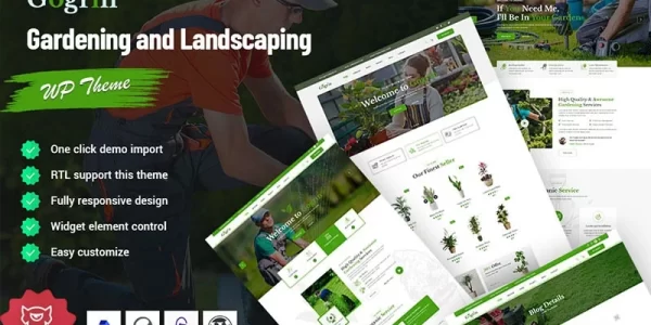 Gogrin Gardening Plan WordPress Theme 1.0.0 GPL Theme