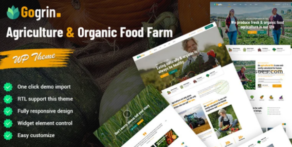 Gogrin – Agriculture and Organic Food WordPress Theme 1.0.0 GPL Theme