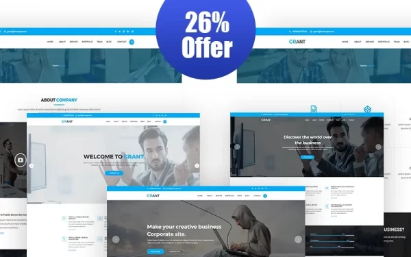 Grant Corporate Responsive WordPress Theme 1.0.0 GPL Theme