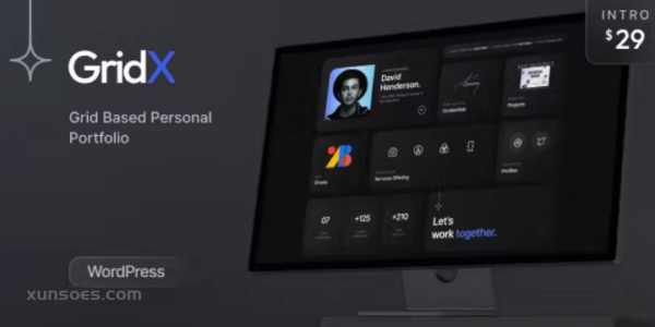 Gridx Personal Portfolio WordPress 1.0.0 GPL Theme