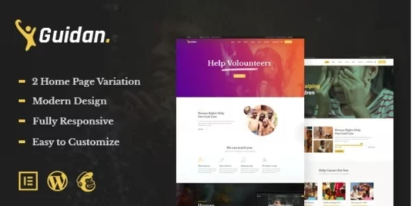 Guidan NonProfit Charity WordPress Theme 1.0 GPL Theme