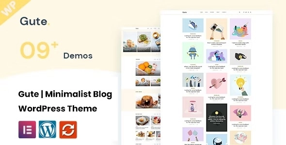 Gute | Minimalist Blog WordPress Theme 1.0 GPL Theme