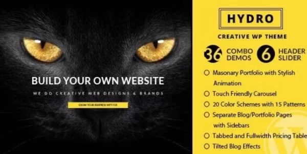 HYDRO One Page Portfolio WordPress Theme 2.8 GPL Theme