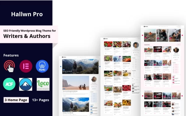 Hallwn Pro | Personal SEO Friendly WordPress Blog Theme WordPress Theme 1.0.2 GPL Theme