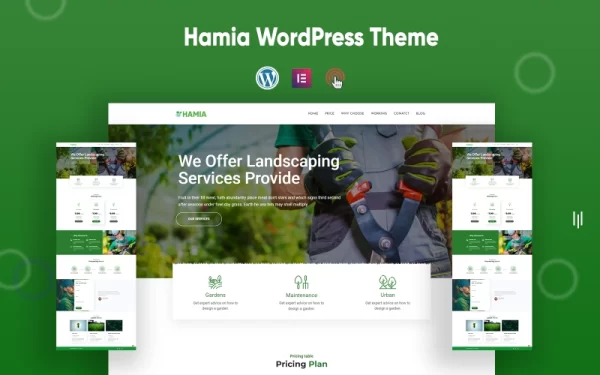 Hamia- Creative Green Tree WordPress Theme 1.0.0 GPL Theme