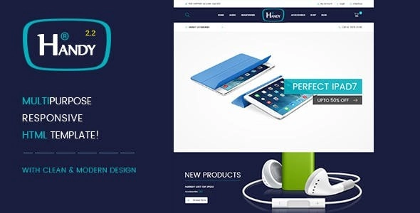 Handy Shop Digital RTL Responsive WooComerce WordPress Theme 2.2 GPL Theme