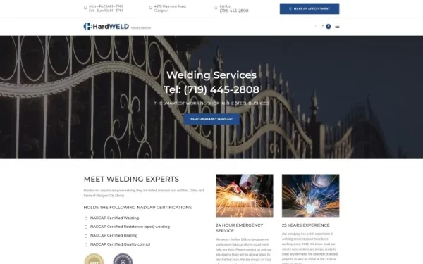 HardWeld Welding Service Responsive WordPress Theme 1.2.0 GPL Theme