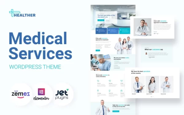 Healther Medical Services WordPress Elementor Theme WordPress Theme 1.0.1 GPL Theme