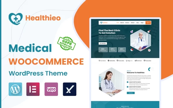 Healthieo Medical WooCommerce WordPress Theme 1.0 GPL Theme
