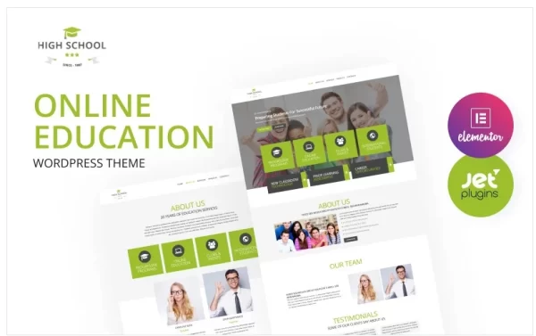 High School Online Education Elementor WordPress Theme 1.0 GPL Theme