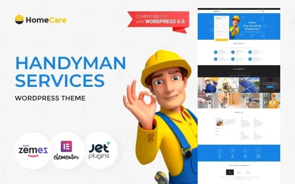 HomeCare Handyman Services WordPress Theme 2.0.1 GPL Theme