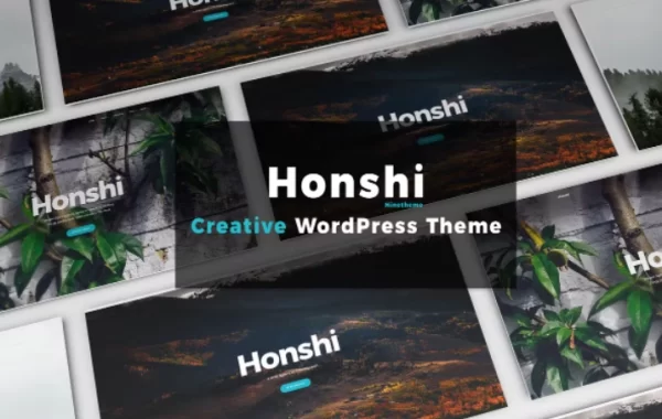 Honshi Pro Elementor Portfolio Simple WordPress PRO Theme 2.5.9 GPL Theme