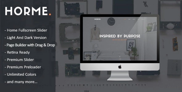 Horme Clean One Page WordPress Theme 1.0 GPL Theme