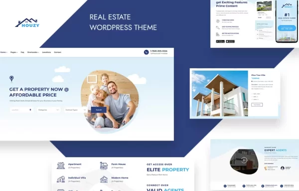 Houzy RealEstate WordPress Theme 2.1 GPL Theme