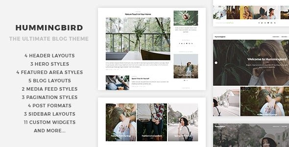 Hummingbird The Ultimate Blog Theme 1 GPL Theme