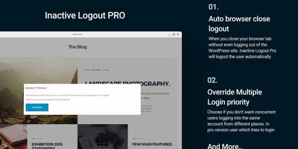 Inactive Logout Pro 2.3.4 GPL Plugins