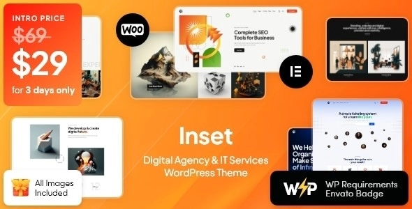 Inset Digital Agency IT Services WordPress Theme 1.0.0 GPL Theme