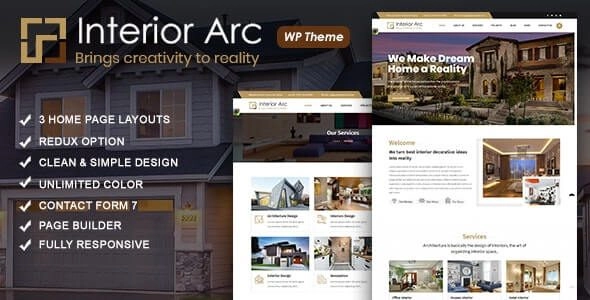Interior Arc Architecture WordPress Theme 1 GPL Theme