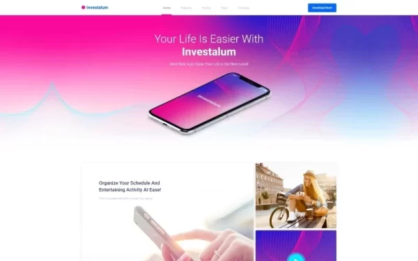 Investalum Corporate App WordPress Elementor Theme WordPress Theme 1.0.0 GPL Theme