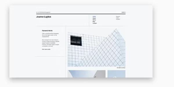 Jeanne Minimal Photography and Portfolio WordPress Theme 1.1.0 GPL Theme